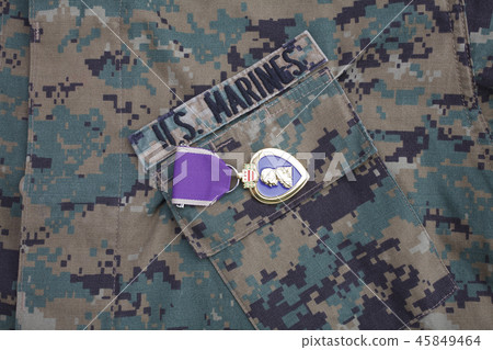 US. Purple Heart award on US MARINES uniform 45849464