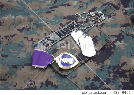 Purple Heart award on US MARINES uniform 45849465