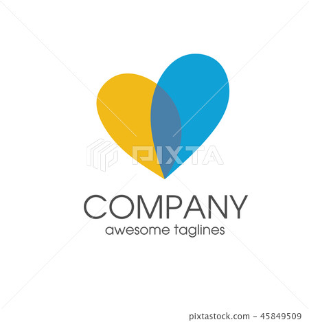heart logo vector concept illustration in flat sty heart logo vector concept illustration in flat sty 45849509