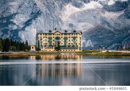 Misurina lake in Dolomites, Italy. 45849601