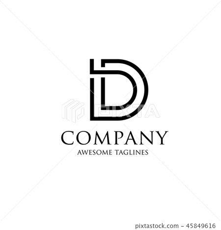 creative and elegant letter D minimalist logo  45849616
