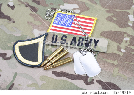 US ARMY Private First Class rank patch, flag patch US ARMY Private First Class rank patch, flag patch 45849719