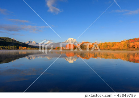 Teton Scenic Autumn Reflection Teton Scenic Autumn Reflection 45849789