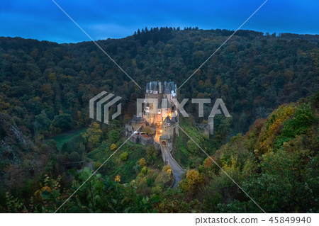 Eltz Castle at dusk, Germany Eltz Castle at dusk, Germany 45849940