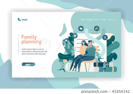 Young couple sitting at the doctor's office 45850142