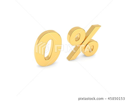Zero percent on white background. Zero percent on white background. 45850153