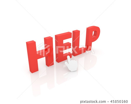 Computer cursor clicks on the inscription help. Computer cursor clicks on the inscription help. 45850160