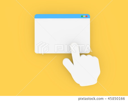 Online cursor clicks on a web browser. Online cursor clicks on a web browser. 45850166