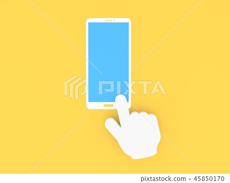 Online cursor clicks on the smartphone. Online cursor clicks on the smartphone. 45850170