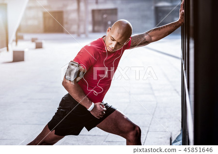 Nice afro American man stretching his hand Nice afro American man stretching his hand 45851646