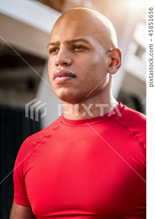 Portrait of a young handsome professional sportsman 45851656