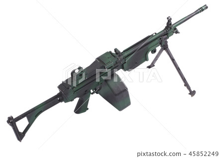 machine gun isolated on white machine gun isolated on white 45852249