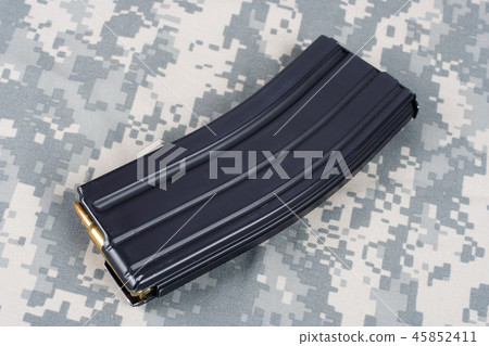 M16 rifle magazine with cartridges on uniform  45852411