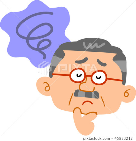 惱人的中年男子的焦慮和抑鬱 45853212