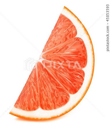 Grapefruit fruit slice isolated on white Grapefruit fruit slice isolated on white 45853593
