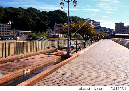 A beautiful seaside hot spring town A townscape of Unzen Obama 45854684