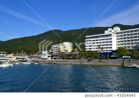 A beautiful seaside hot spring town A townscape of Unzen Obama 45854843