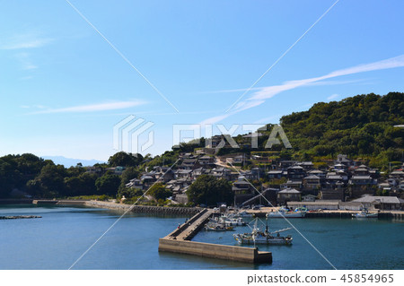 A beautiful seaside hot spring town A townscape of Unzen Obama 45854965