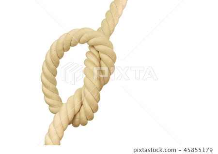The nose of a rope of white and the same color is isolated on a white background The nose of a rope of white and the same color is isolated on a white background 45855179