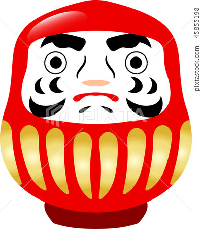 Daruma可愛的新年卡片材料 45855198