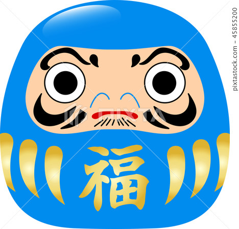 Daruma Cute New Year's card material 45855200