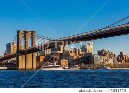 Brooklyn Bridge  Manhattan Landmarks New York City USA 45855759