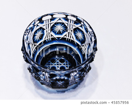 Satsuma Kiriko Ochoko切割玻璃琥珀 45857956