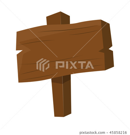 Wooden signs isolated illustration 45858216