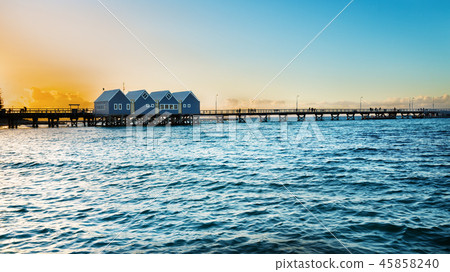 Famous wooden Busselton jetty in Western Australia 45858240