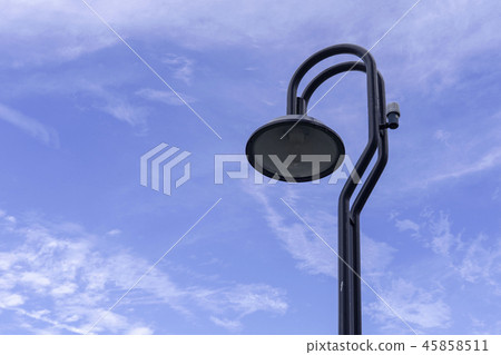 Street lamp or light pole with blue sky background 45858511