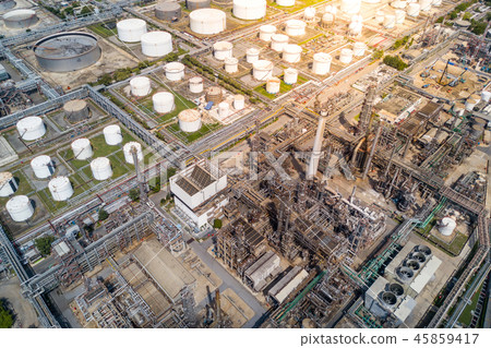Oil and gas refinery or petroleum refinery Oil and gas refinery or petroleum refinery 45859417