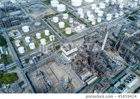 Oil and gas refinery or petroleum refinery Oil and gas refinery or petroleum refinery 45859424
