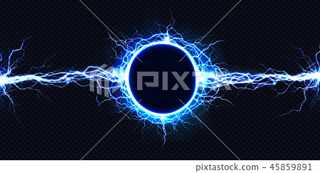 Electrical energy discharge 3d vector light effect 45859891