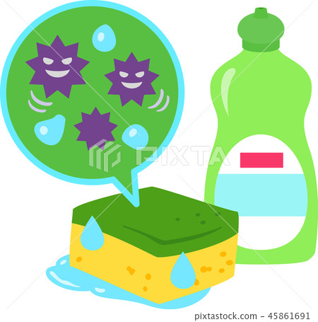 Various bacteria which breed with wet sponge 45861691