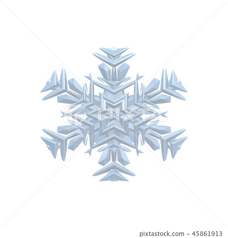 3d snowflake illustration isolated on the white background 45861913