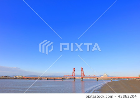 築後川上升橋大川市福岡縣_佐賀縣佐賀市Morotomi鎮 45862204