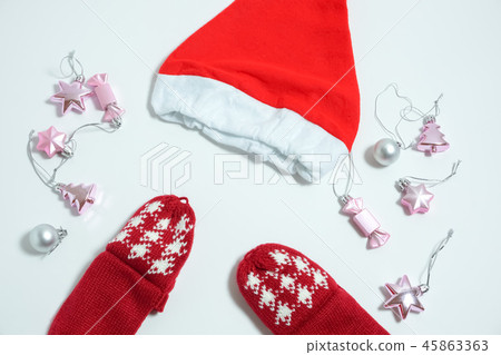 Christmas material Santa Claus hat and ornament Christmas material Santa Claus hat and ornament 45863363