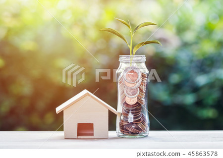 Money investment for home concept. Money investment for home concept. 45863578