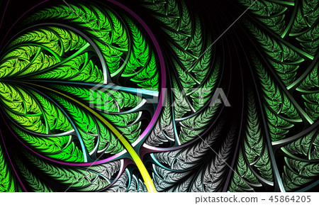 Beautiful fractal flower or butterfly  45864205