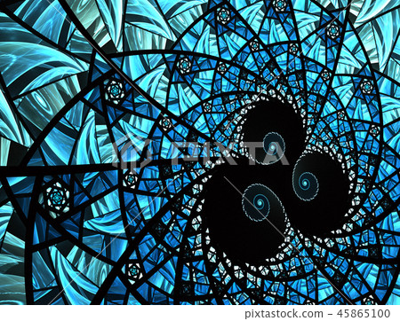Geometric Design Mosaic Stained Glass Texture Stock Illustration