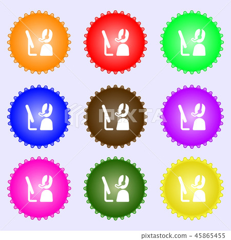Telemarketer Signs Telemarketing icon sign. Big set of colorful, dive - Stock Illustration ...