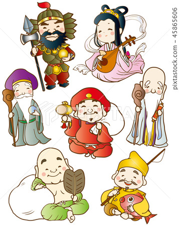 Seven Lucky Gods (person) - Stock Illustration [45865606] - PIXTA