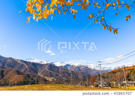 Beautiful landscape view of Hakuba in the winter Beautiful landscape view of Hakuba in the winter 45865707