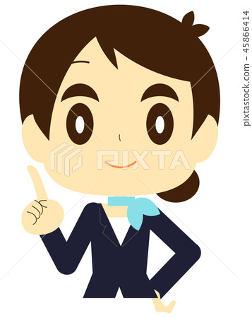 Flight attendant (CA · cabin attendant · stewardess · cabin attendant) pose set Flight attendant (CA · cabin attendant · stewardess · cabin attendant) pose set 45866414