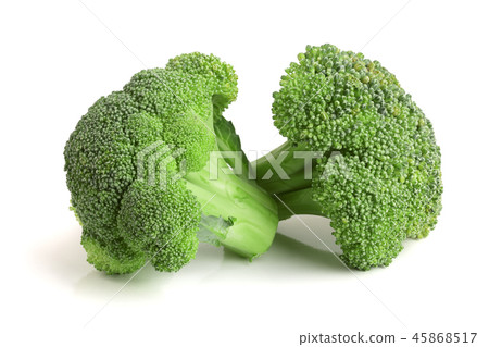 fresh broccoli isolated on white background close-up fresh broccoli isolated on white background close-up 45868517