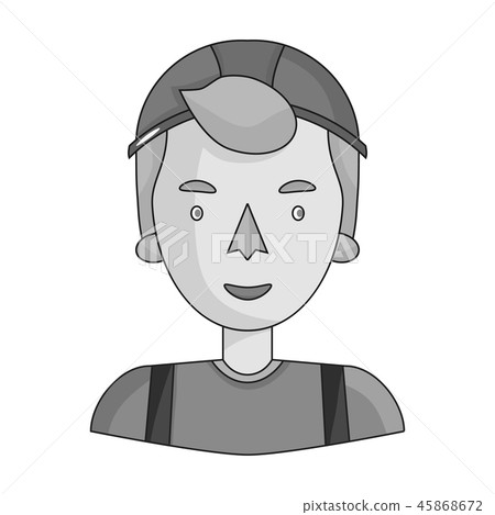Construction worker icon in monochrome style isolated on white background. People of different Construction worker icon in monochrome style isolated on white background. People of different 45868672