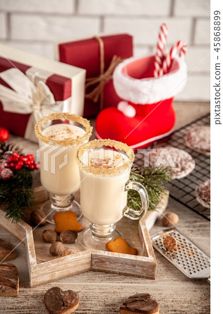 Traditional eggnog for Christmas Traditional eggnog for Christmas 45868899