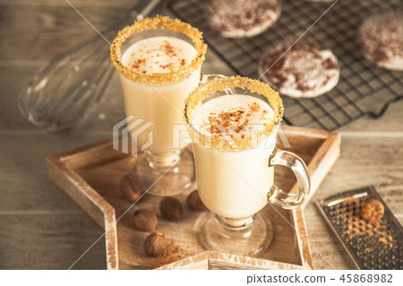Traditional eggnog for Christmas 45868982