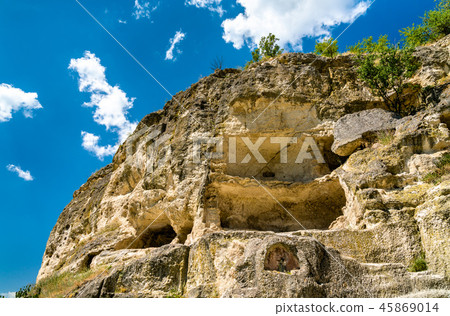 Chufut-Kale, a ruined medieval city-fortress in the Crimean Mountains 45869014
