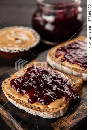 Peanut butter and jelly sandwich Peanut butter and jelly sandwich 45869190